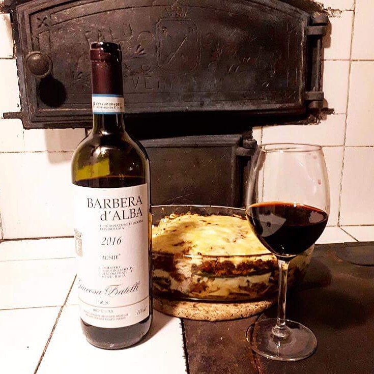 Barbera + Zucchinilasagne